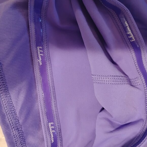 Lululemon Women's Power Purple White Built-in Shorts Pace Setter Run Skirt - Picture 5 of 10